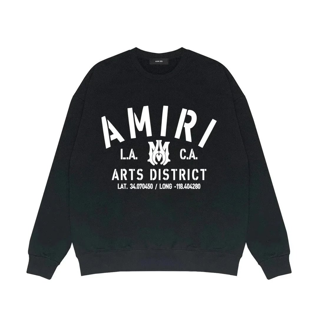 Amiri Logo Embroidered Gradient Black Sweatshirt - 6