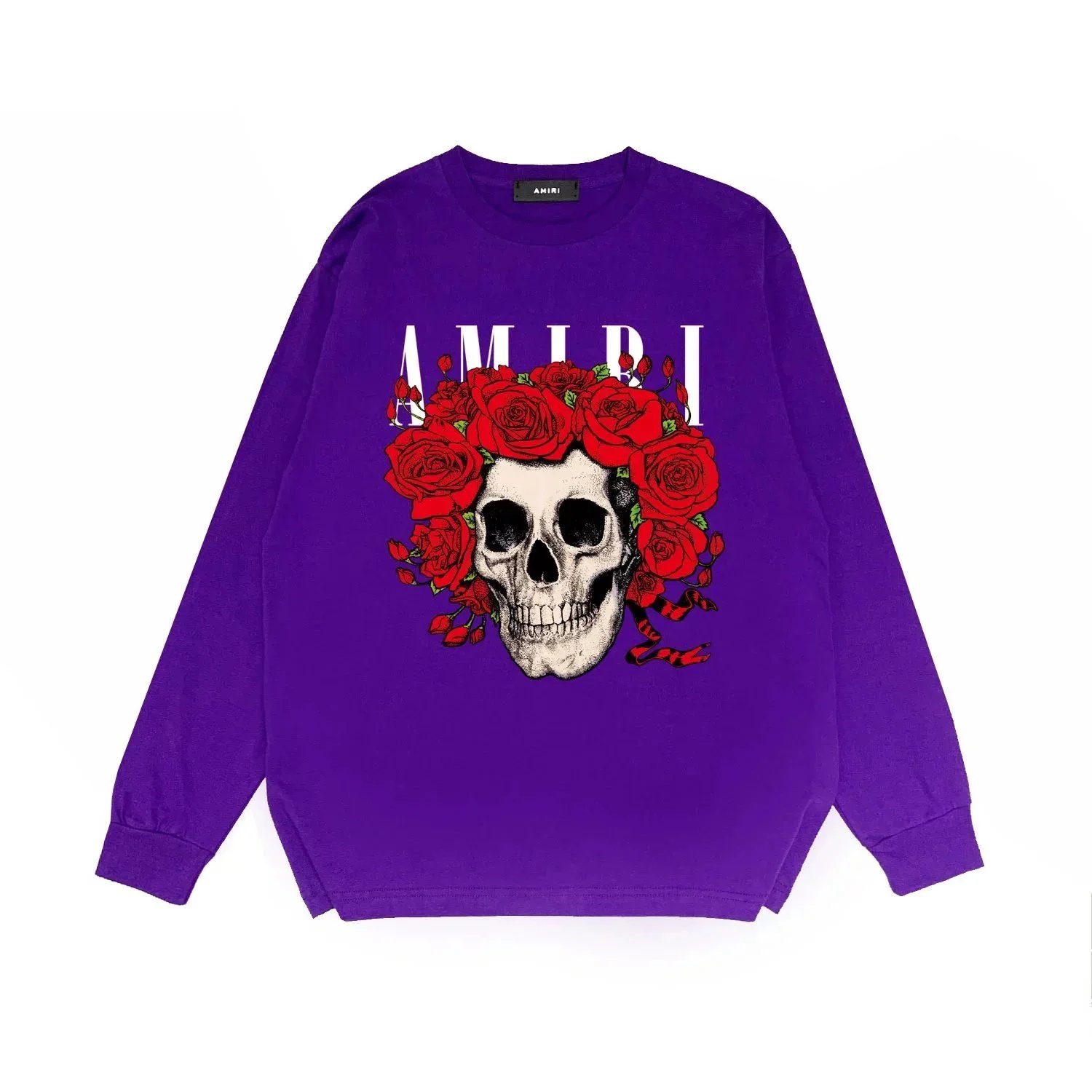 Amiri Graphic Print Purple Crewneck Sweatshirt - 11