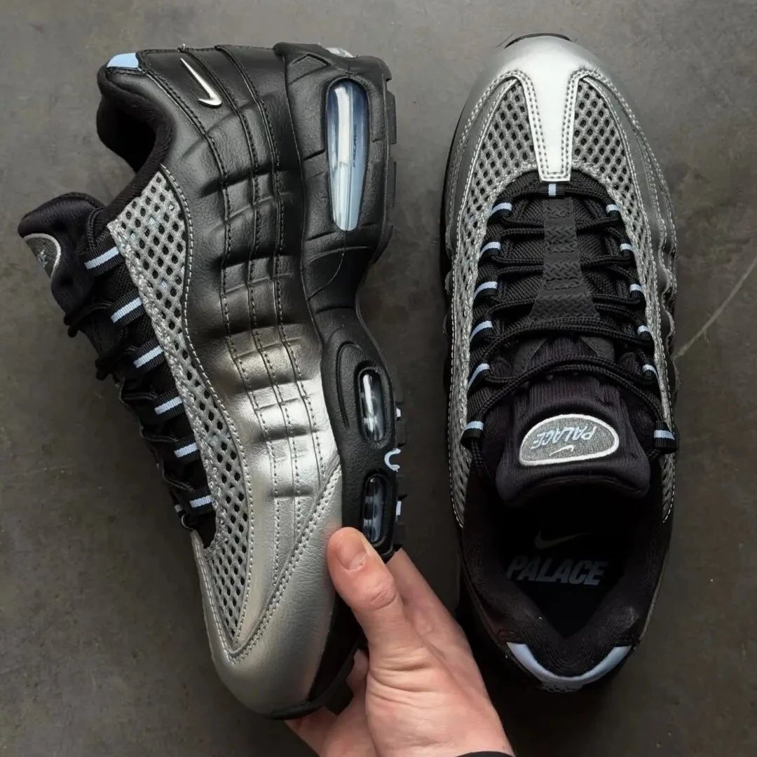 Palace x Nike Air Max 95 Silver Bullet Unisex Air Cushion Running Shoes New Collaboration