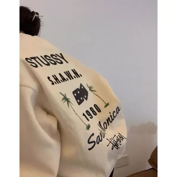 Stussy S.H.A.W.N. 1980 Santa Monica Hoodie Beige - 12