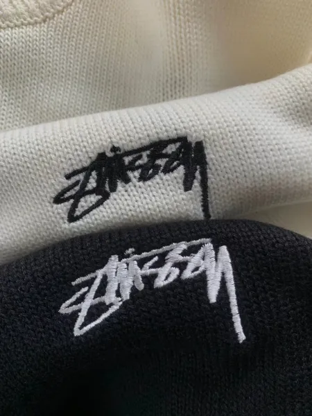 Off-White Knit Sweater with Back Graphic Print Cream - 17
