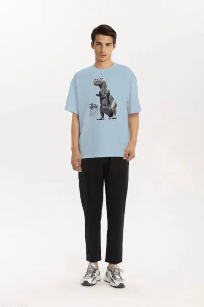 Stussy Big and Meaty T-Rex Graphic T-Shirt White - 12