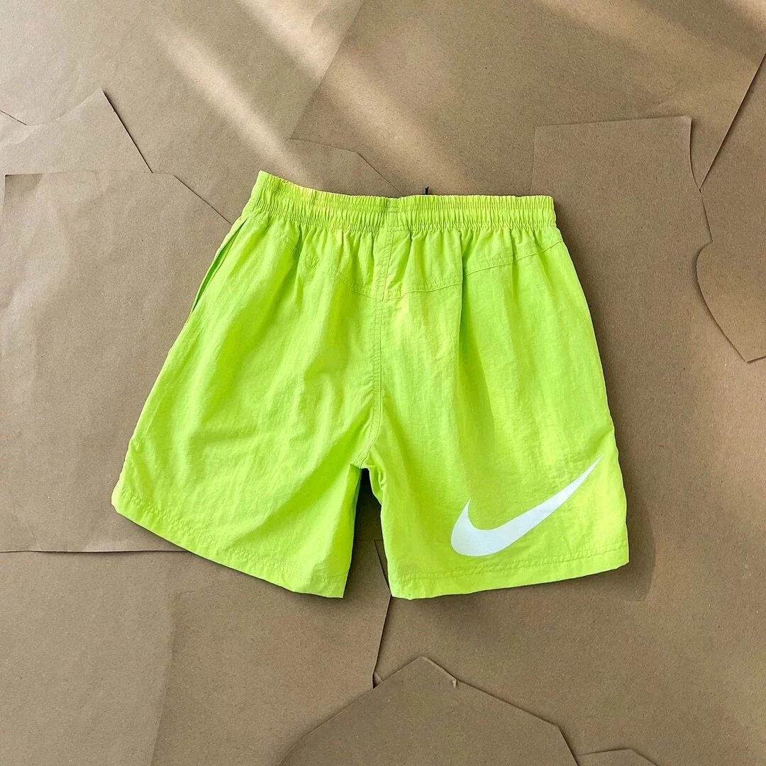 Stussy Logo Shorts Black and Neon Yellow - 12