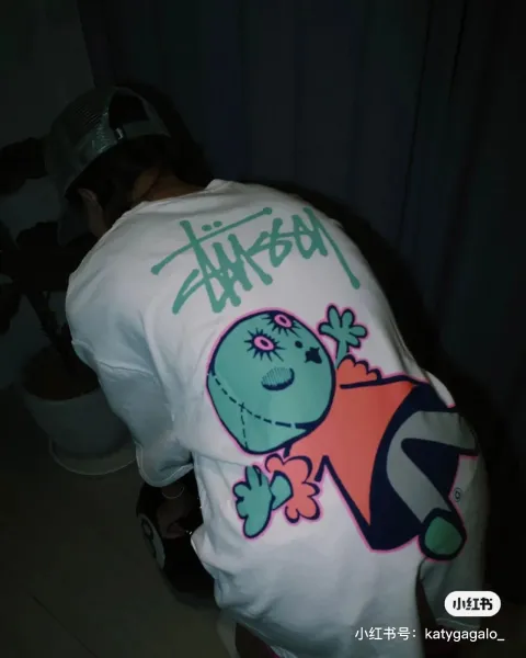 Stussy x Cartoon Character Pocket Tee White T-Shirt - 16