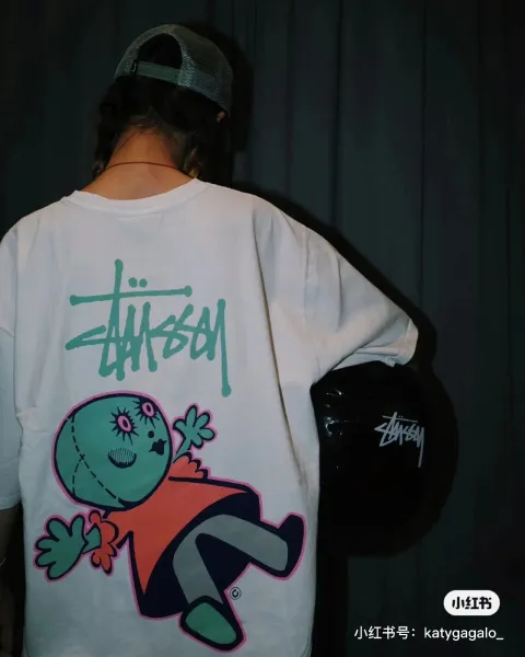 Stussy x Cartoon Character Pocket Tee White T-Shirt - 13