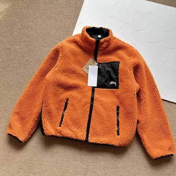 Design 8-Ball Sherpa Jacket Beige and Black Outerwear - 72