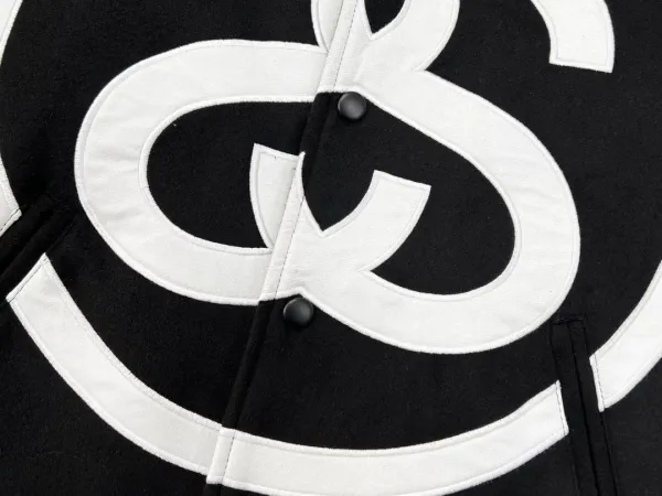 Gucci GG Logo Bomber Jacket Black Outerwear - 12