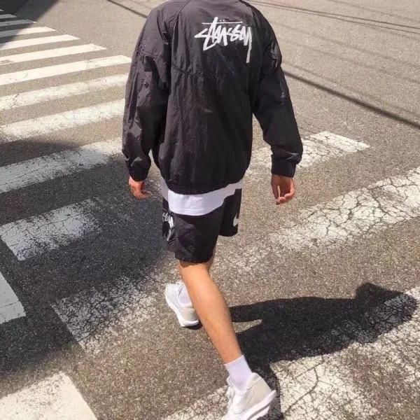 Stussy Logo Print Nylon Shorts Red - 17