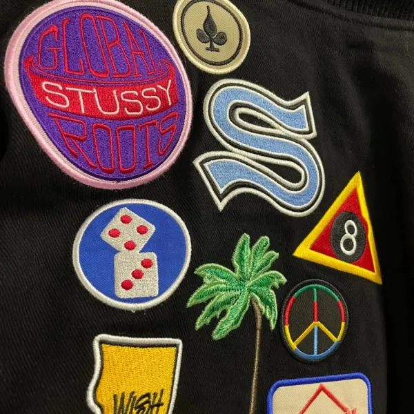 Stussy Patchwork Bomber Jacket Black Outerwear - 19