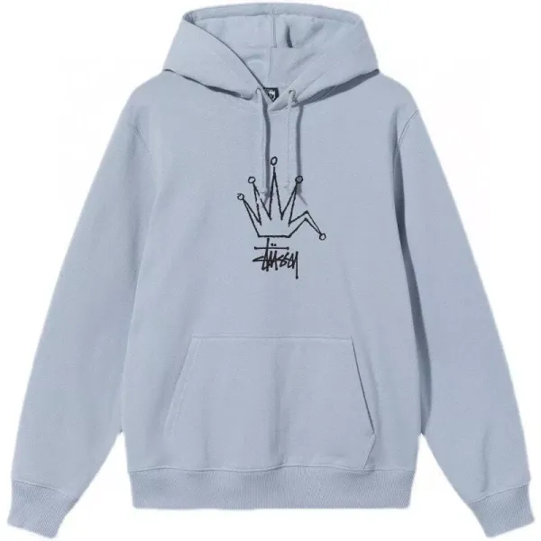 Stussy Crown Logo Hoodie Gray - 12