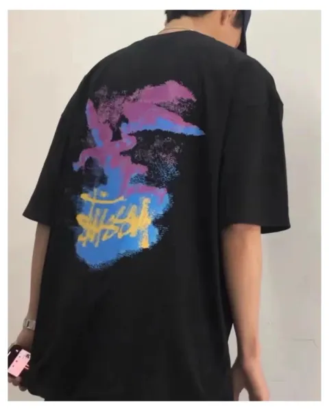 Stussy Graphic Print T-Shirt White and Black - 15