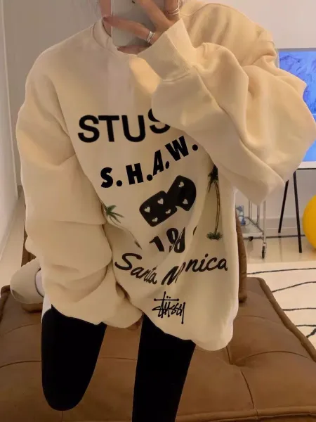 Stussy S.H.A.W.N. 1980 Santa Monica Hoodie Beige - 13