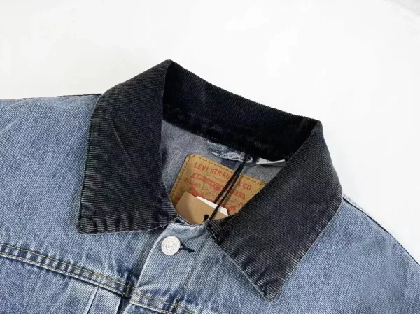 Stussy x Levi's Striped Wool Varsity Jacket Black / Gray Outerwear - 13