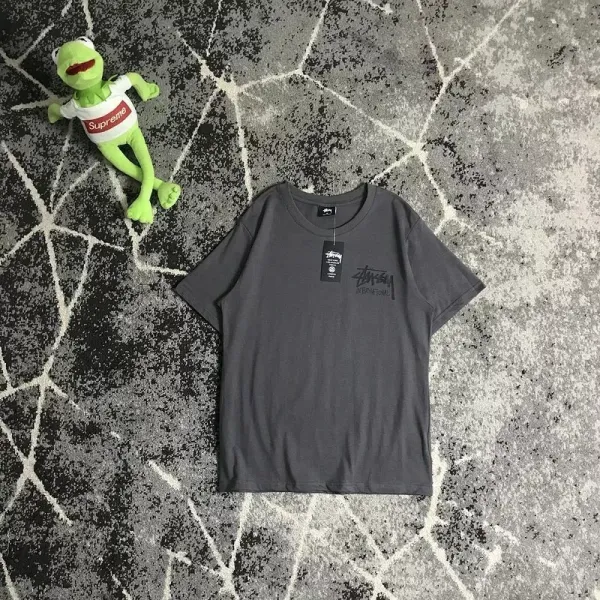 Stussy Tropical Scene Graphic T-Shirt Gray - 12