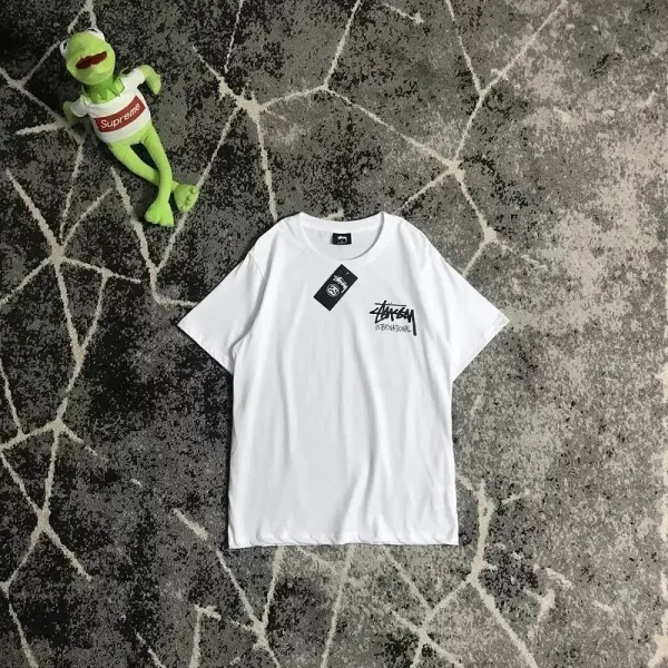 Stussy Tropical Scene Graphic T-Shirt Gray - 16