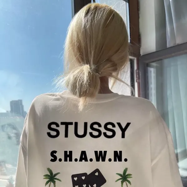 Stussy S.H.A.W.N. 1980 Santa Monica Oversized T-Shirt Beige - 11