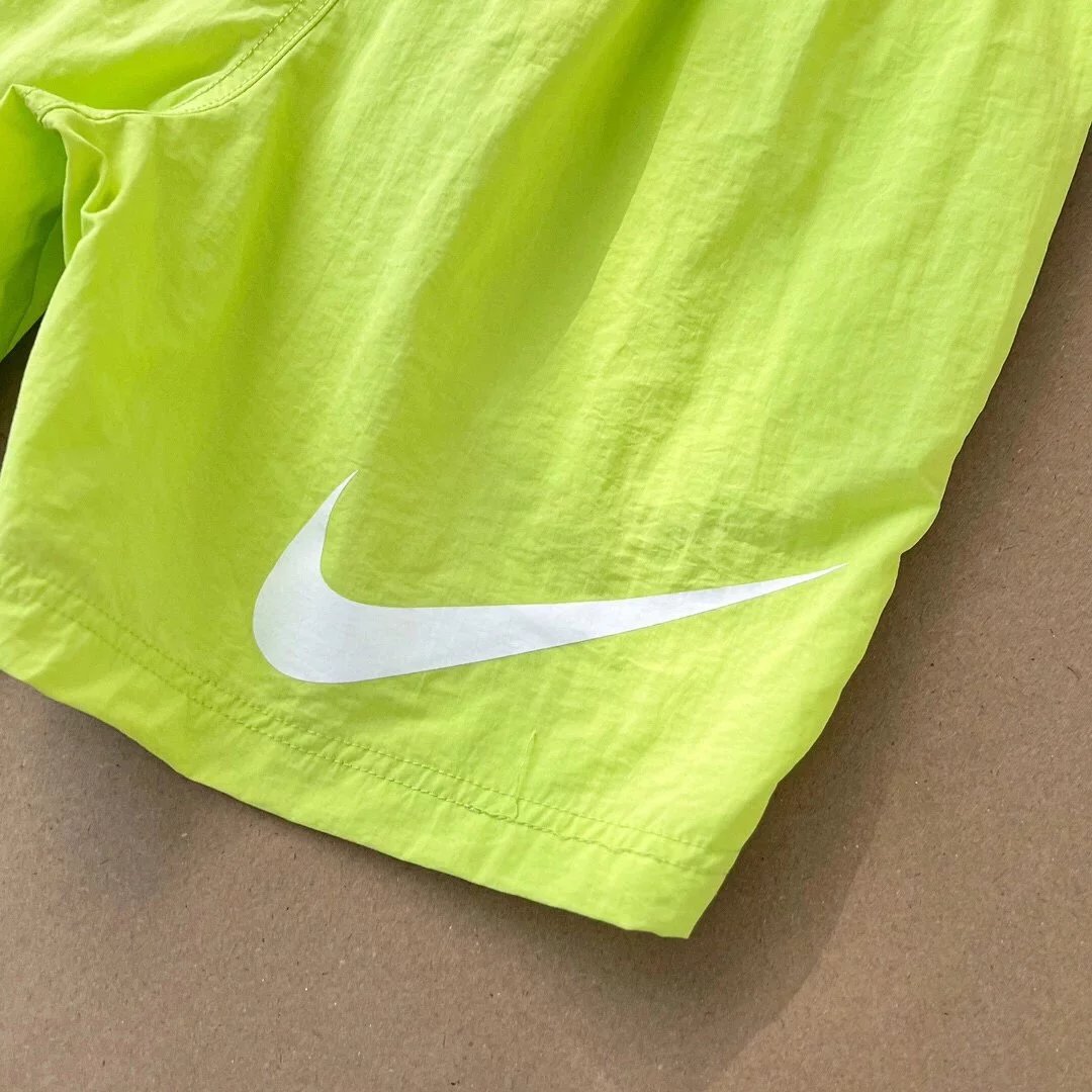 Stussy Logo Shorts Black and Neon Yellow - 16