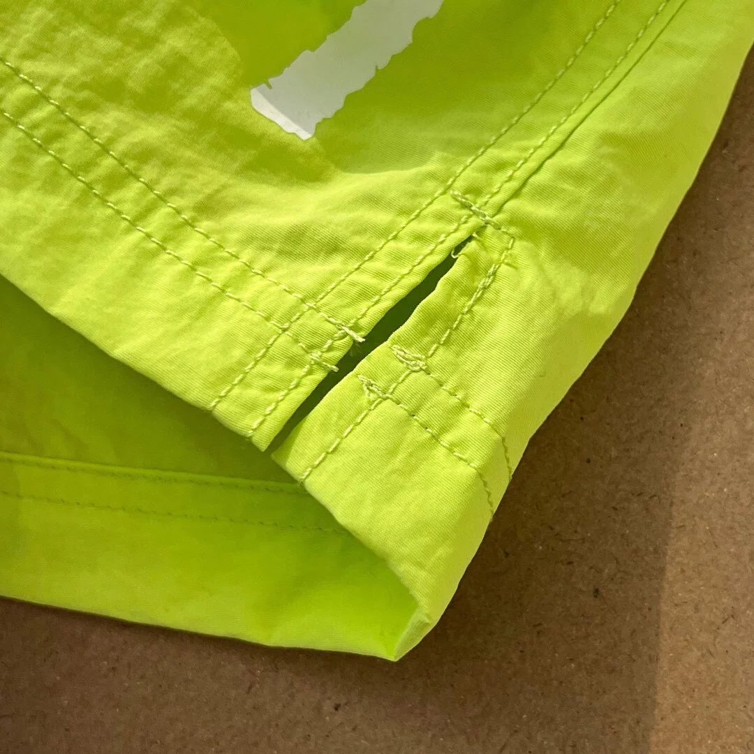 Stussy Logo Shorts Black and Neon Yellow - 19
