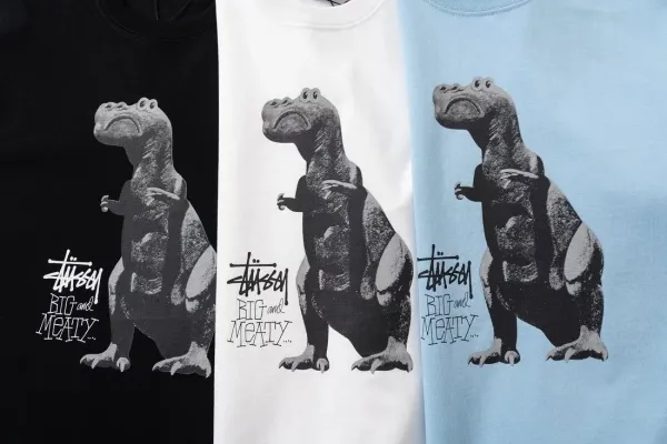 Stussy Big and Meaty T-Rex Graphic T-Shirt White - 23