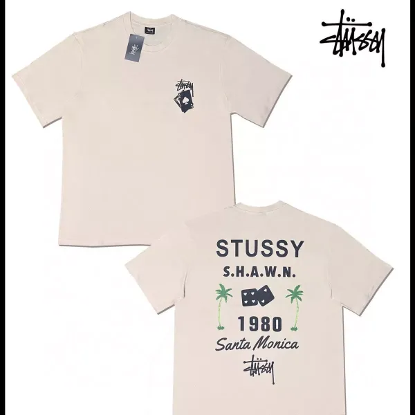 Stussy S.H.A.W.N. 1980 Santa Monica Oversized T-Shirt Beige - 13