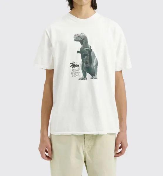 Stussy Big and Meaty T-Rex Graphic T-Shirt White - 18