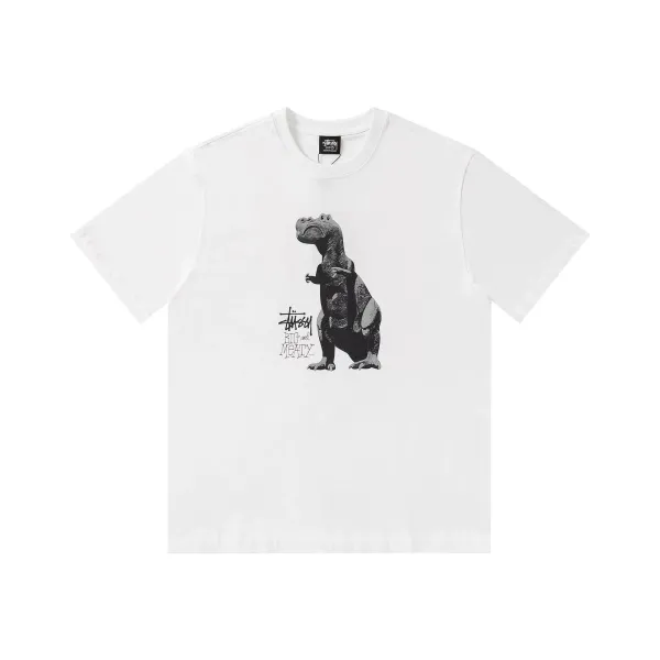 Stussy Big and Meaty T-Rex Graphic T-Shirt White - 19