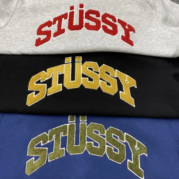 Stussy Arch Logo Hoodie Black - 14