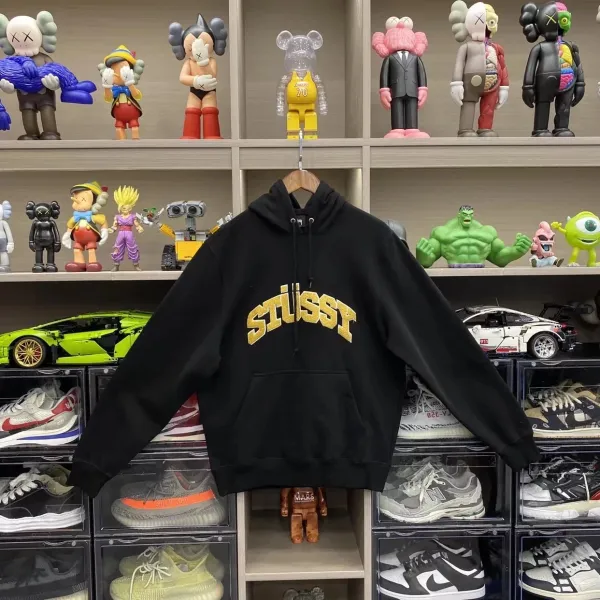 Stussy Arch Logo Hoodie Black - 15