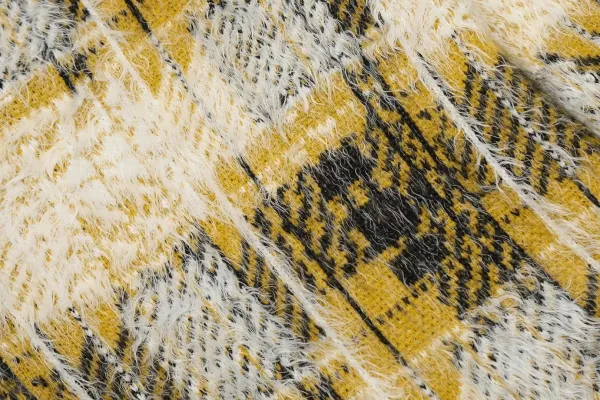 Stussy Plaid Fuzzy Cardigan Yellow Multicolor Outerwear.cardigan - 15