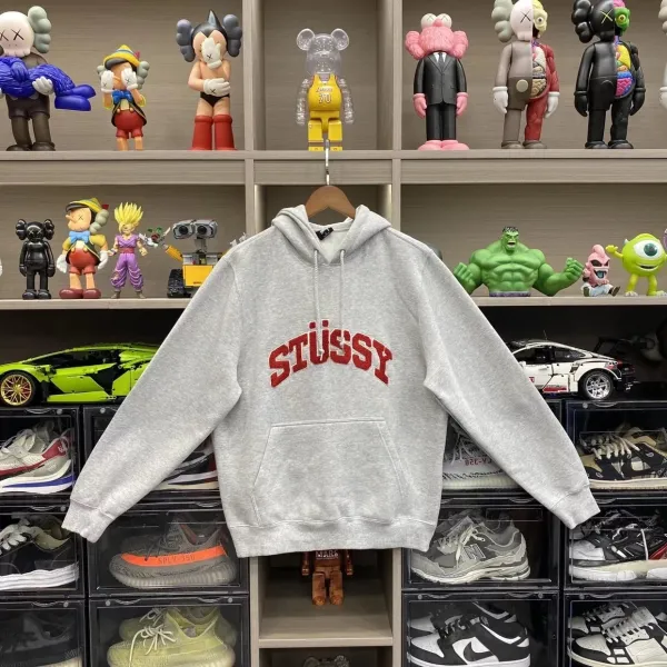 Stussy Arch Logo Hoodie Black - 17