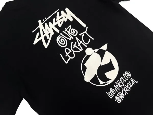 Stussy Our Legacy Los Angeles Stockholm Graphic T-Shirt Black - 11