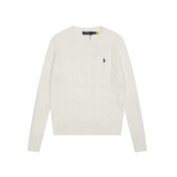 Ralph Lauren Cable Knit Sweater Light Blue Sweater - 7