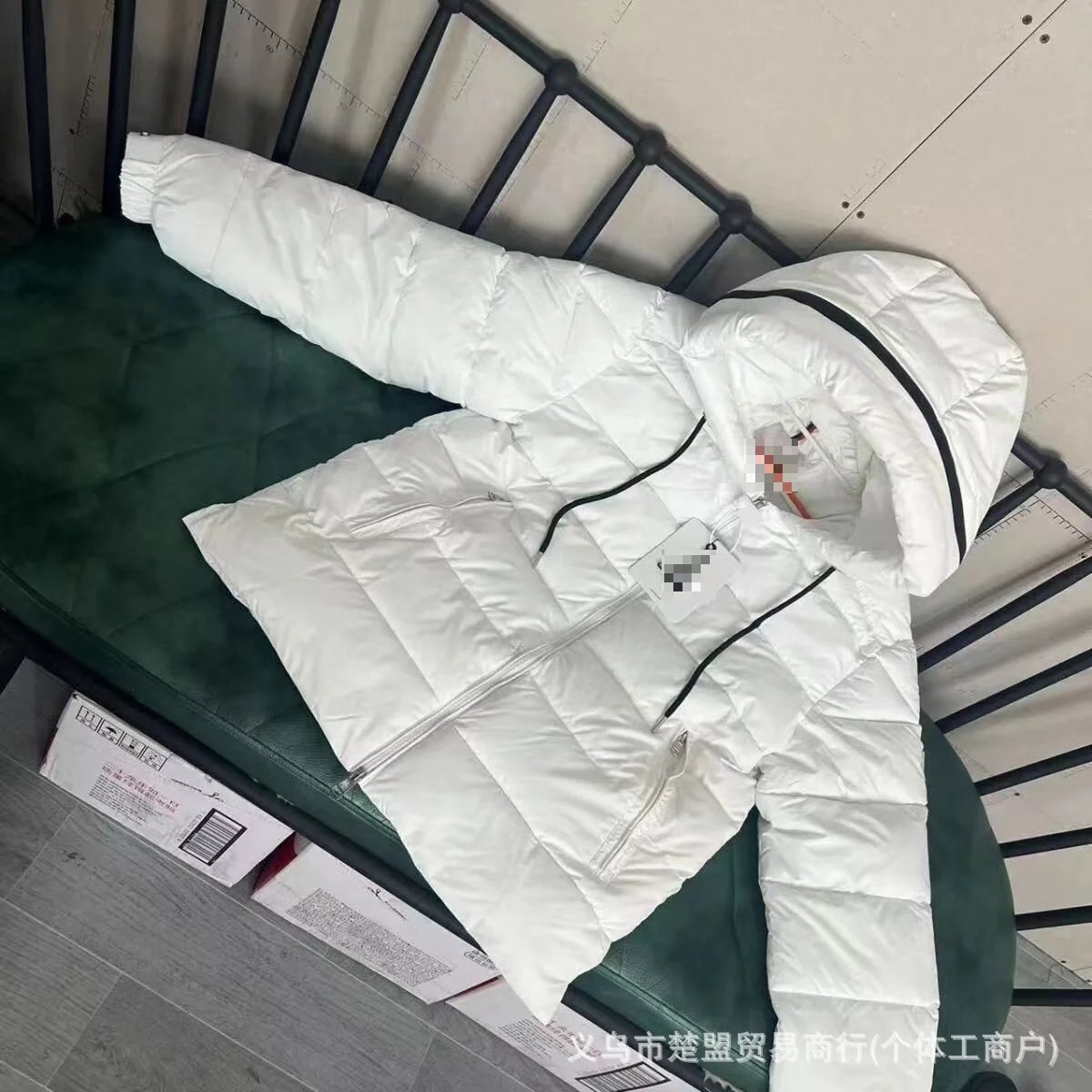Moncler Genius Down Jacket White Hooded Puffer - 5