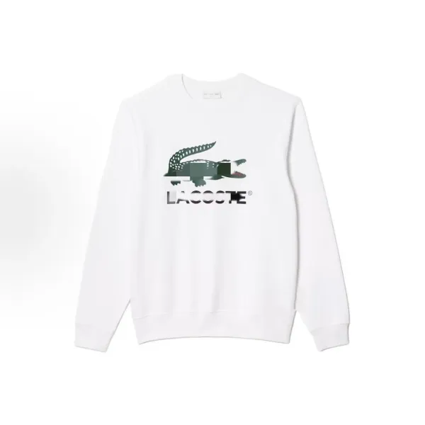 Lacoste Crocodile Logo White Hoodie - 3