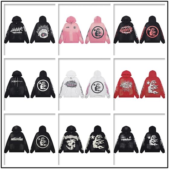 Real time shooting of European and American trendy brand high street ins, same retro washed vintage hooded sweatshirt, trendy hoodie