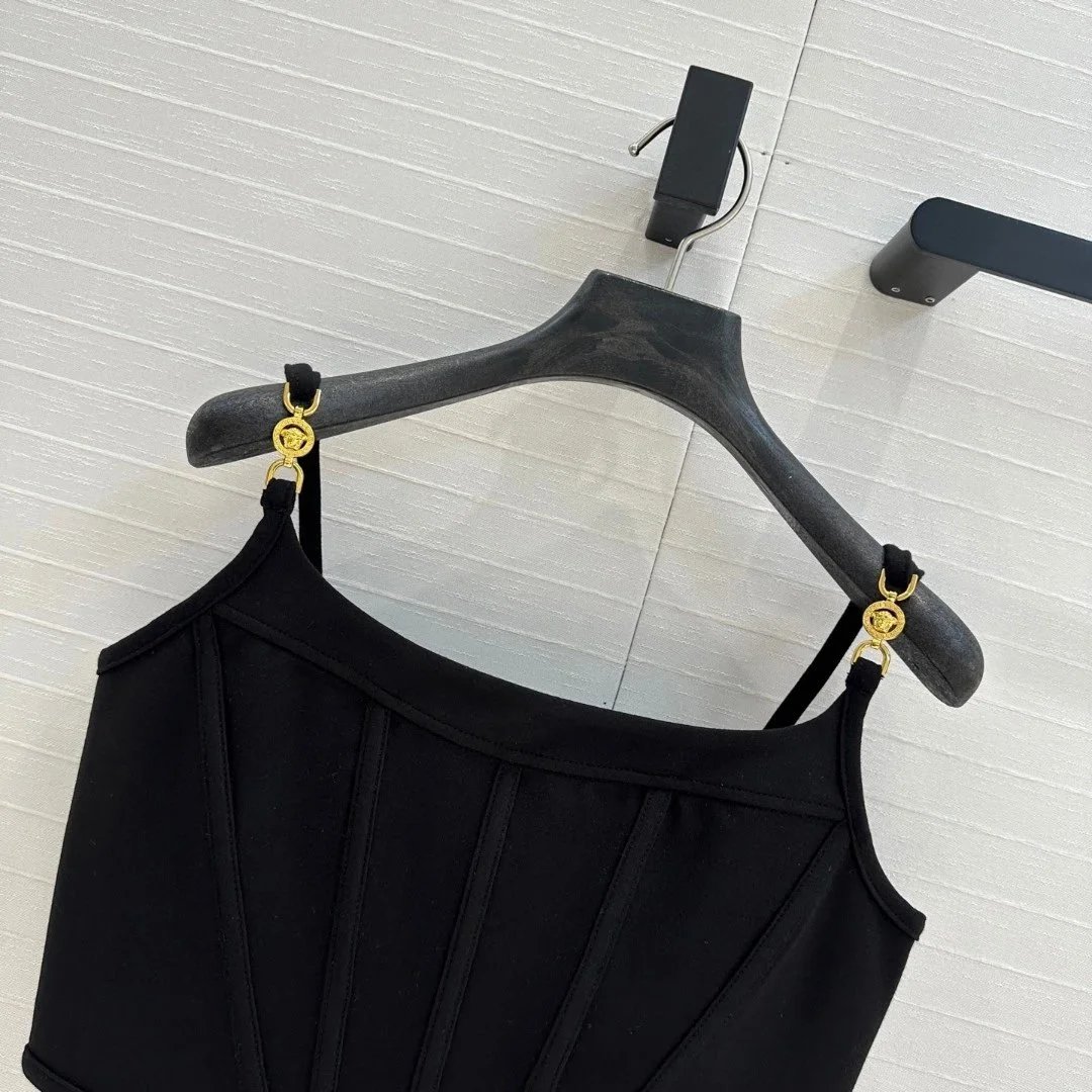 Versace Black Corset Top