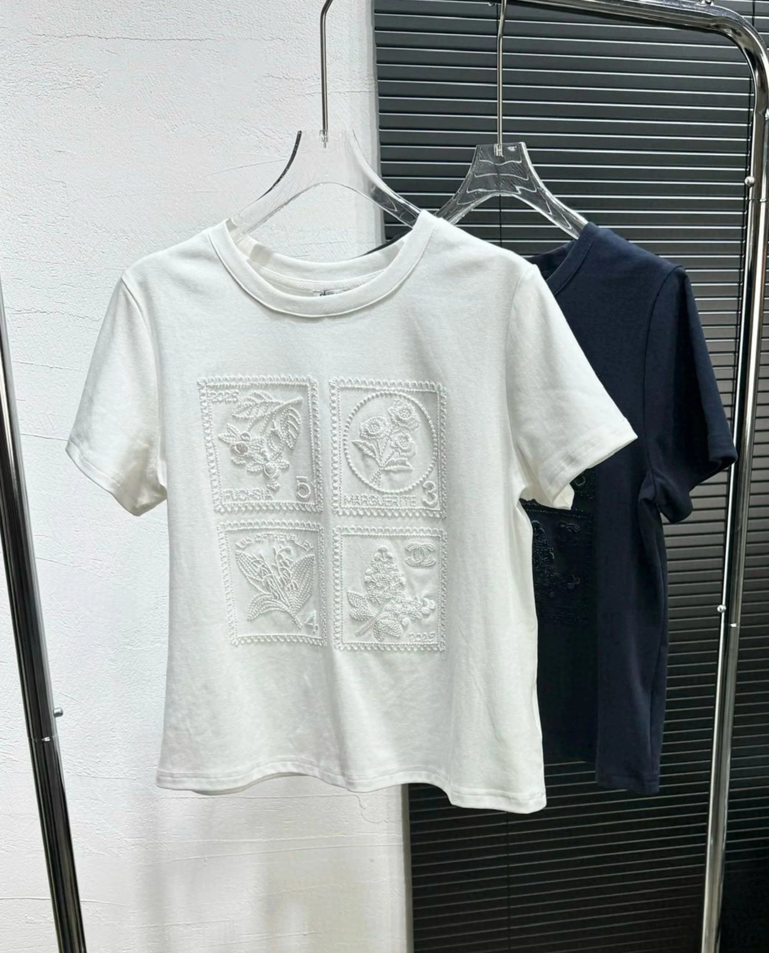 Chanel Embroidered Stamp Motif