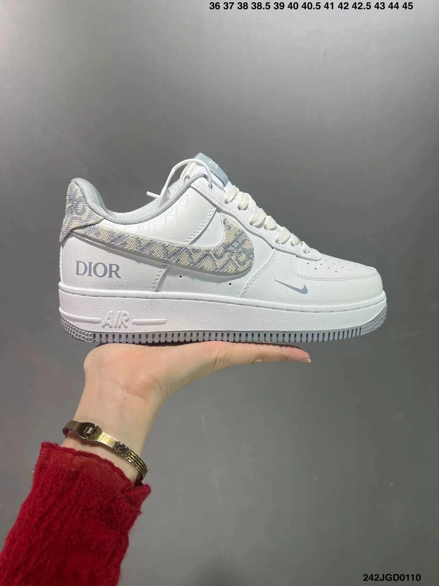 公司级✅耐克 Nike AF1  Air Force 1 Low 07 x DIOR 白黄 空军一号低帮休闲运动板鞋 货号：DR6239-838   尺码：36-45（半）