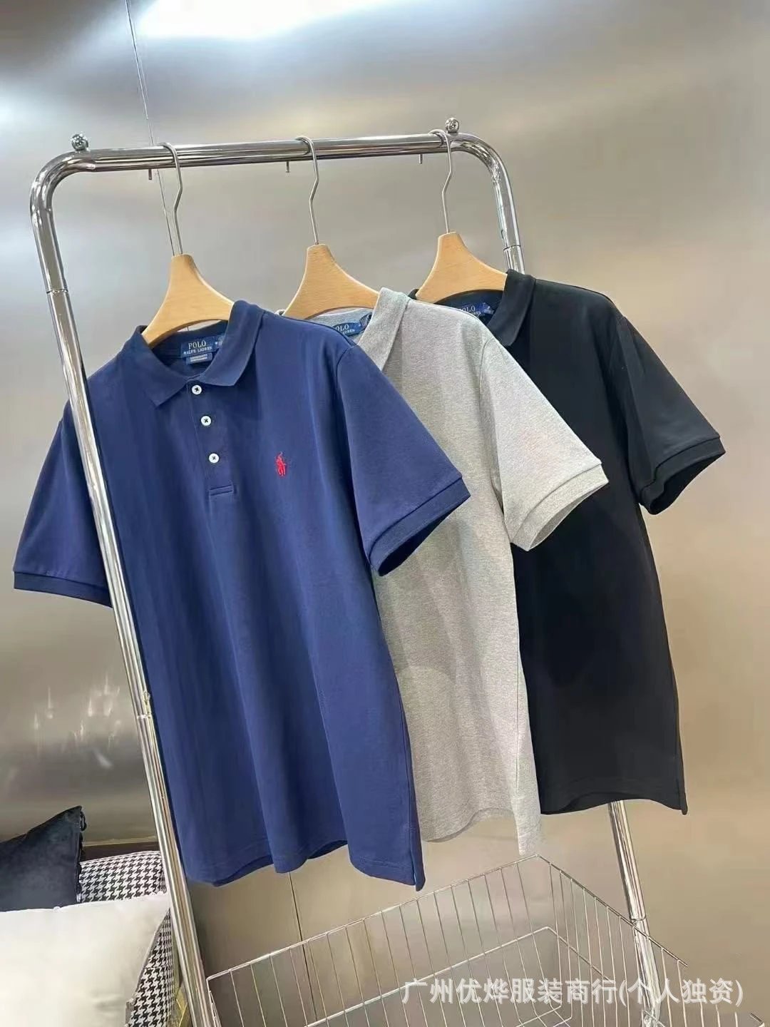 夏季新款外贸小马刺绣polo衫男女同款纯棉休闲短袖保商务翻领T恤