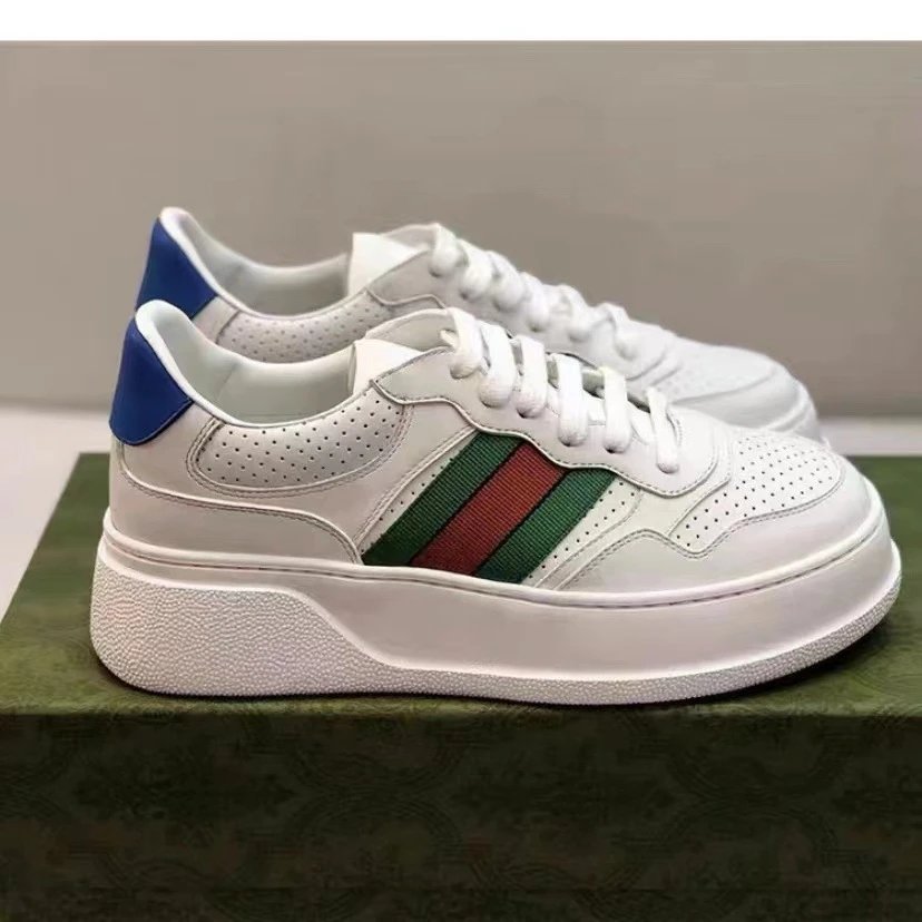 Gucci Sneakers Low-Top Platform GG Monogram — Green and white