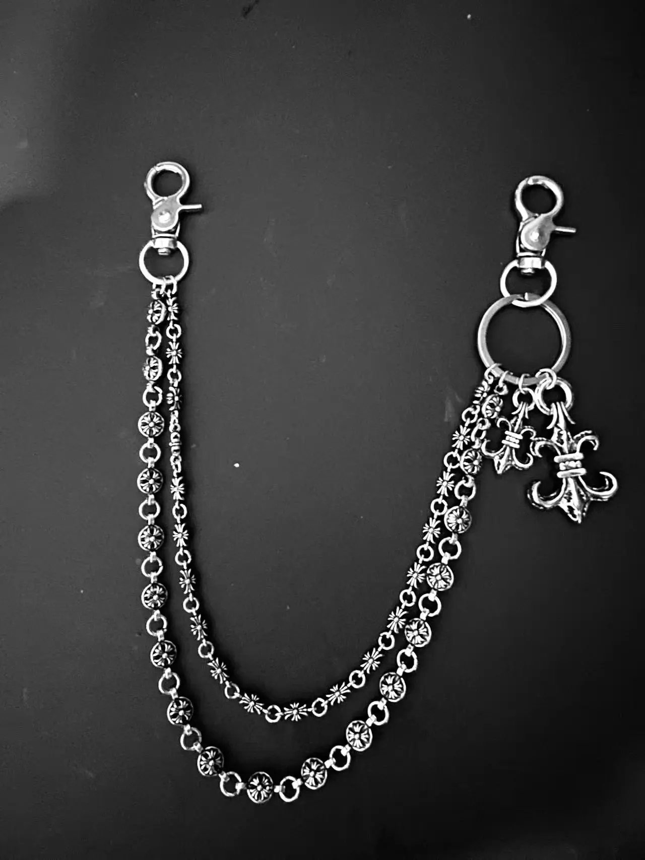 Fashion crodo element pants chain bag hanging chain sword ball bead cross waist chain lobster clasp jeans chain