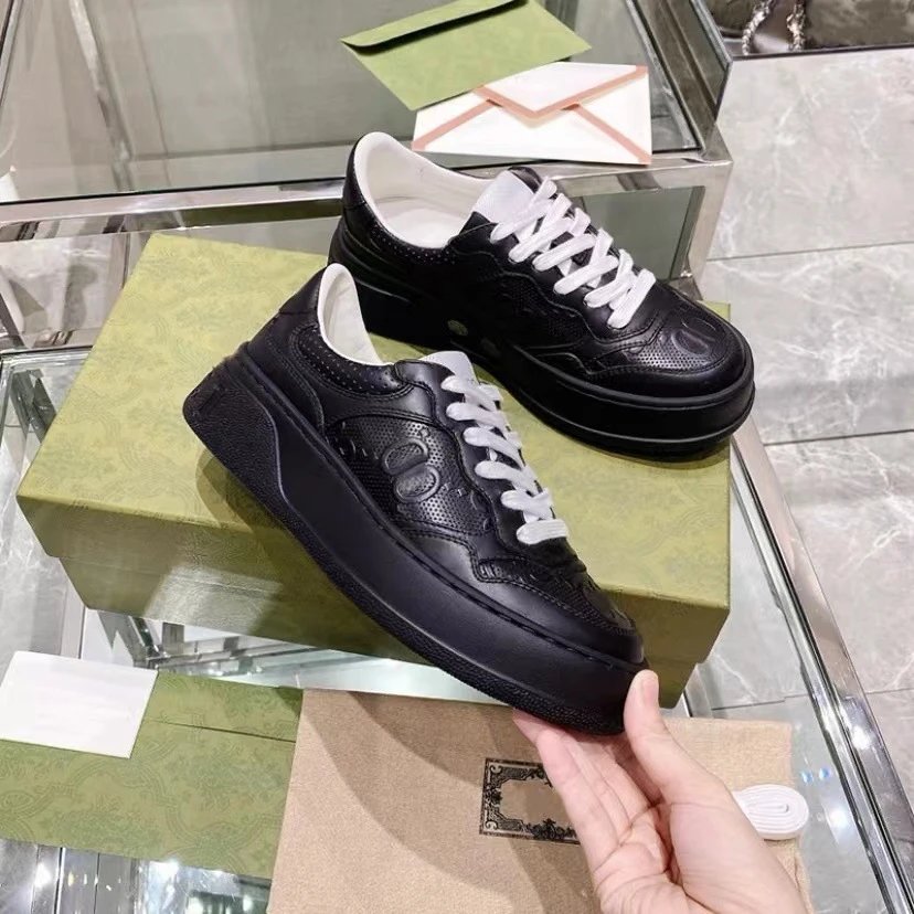 Gucci Sneakers Low-Top Platform GG Monogram — All black