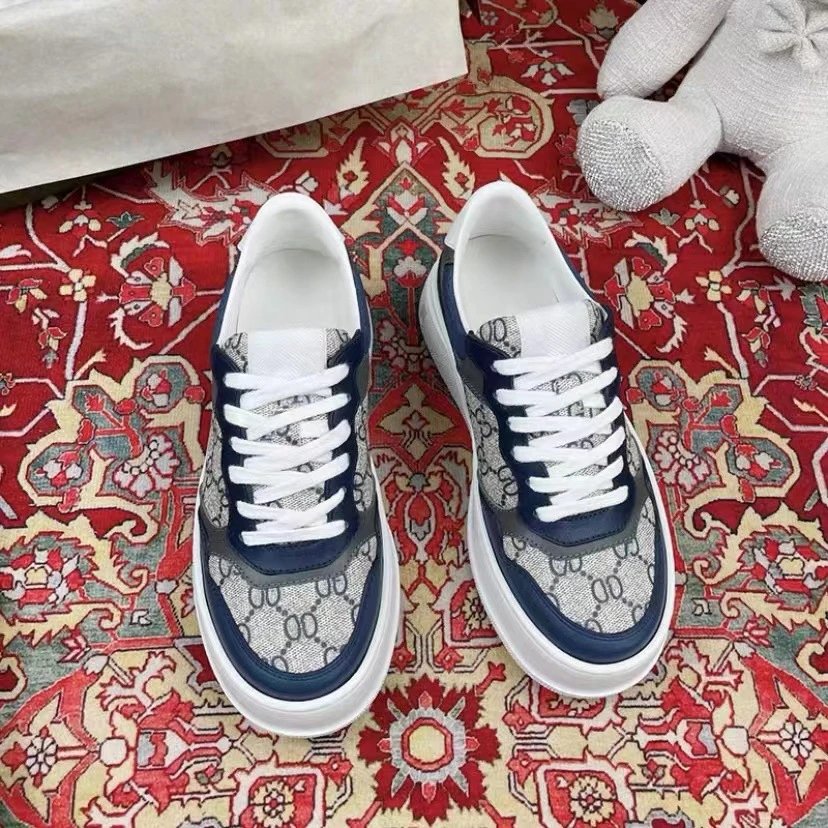 Gucci Sneakers Low-Top Platform GG Monogram — Dark blue