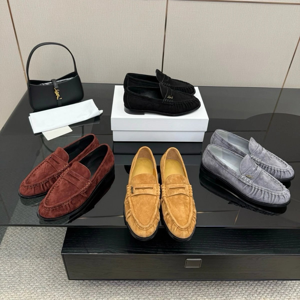 Saint Laurent Leather Shoes YSL Monogram Loafers image 2