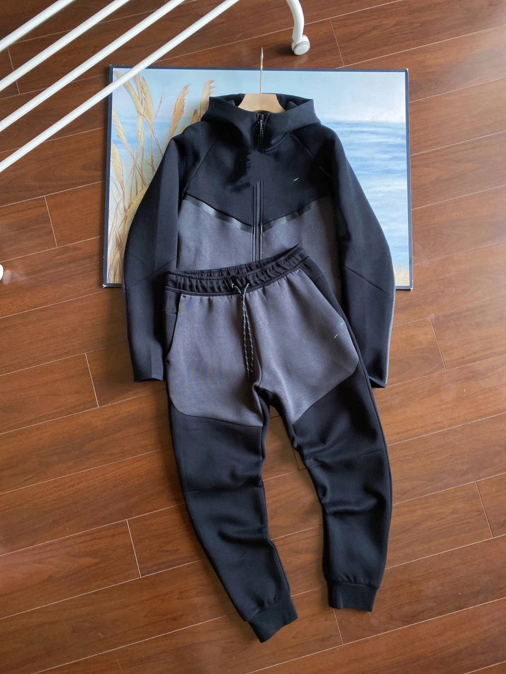 25春秋休闲运动压胶TECH FIEECE科技拉链套装外套卫裤950496 3