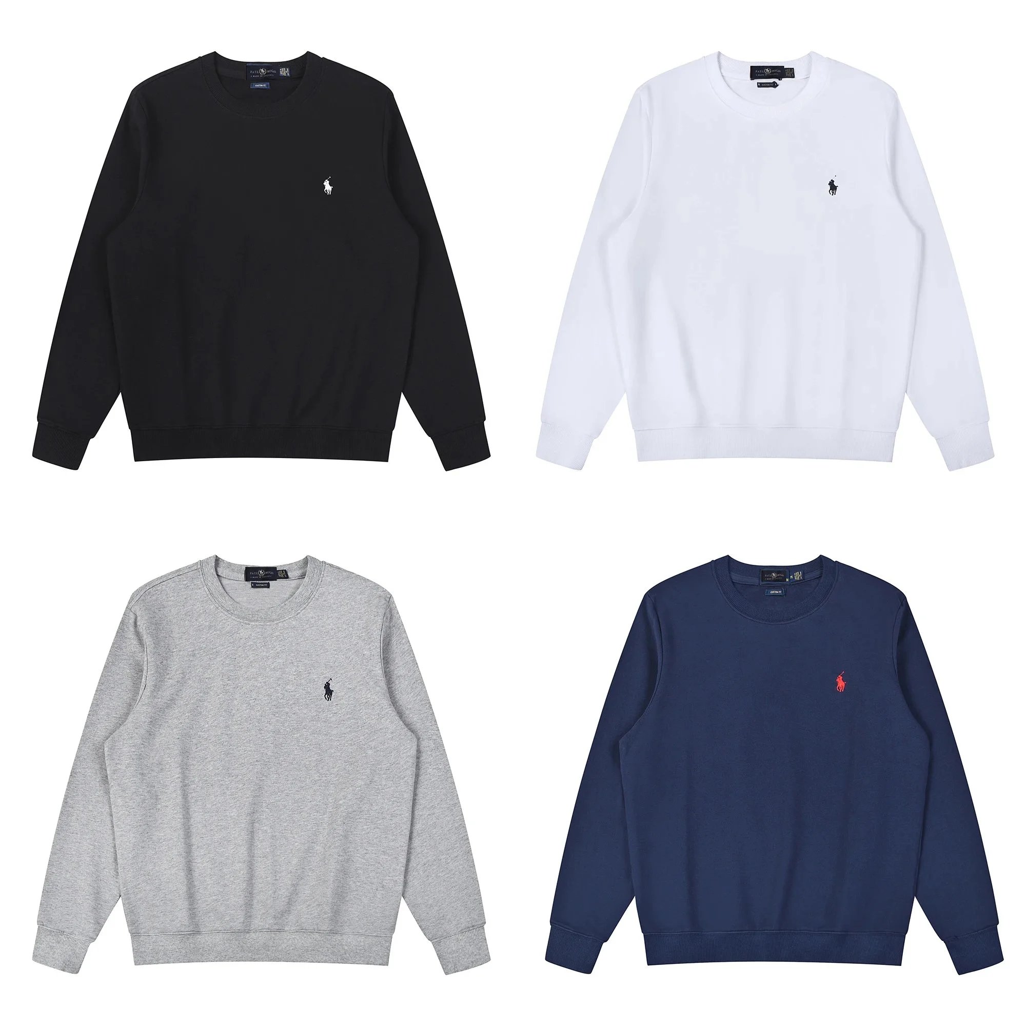 XM圆领套头卫衣刺绣长袖 R