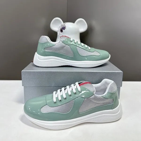 Prada Linea Rossa Nylon Sneakers Mint Green White Sneakers - 1