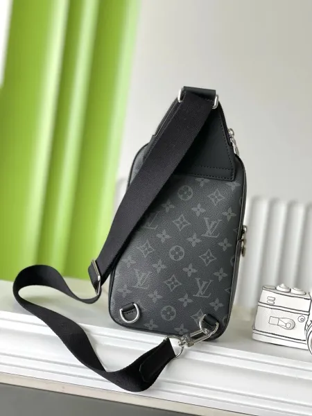 Louis Vuitton Monogram Eclipse Messenger Bag Black Crossbody Bag - 5