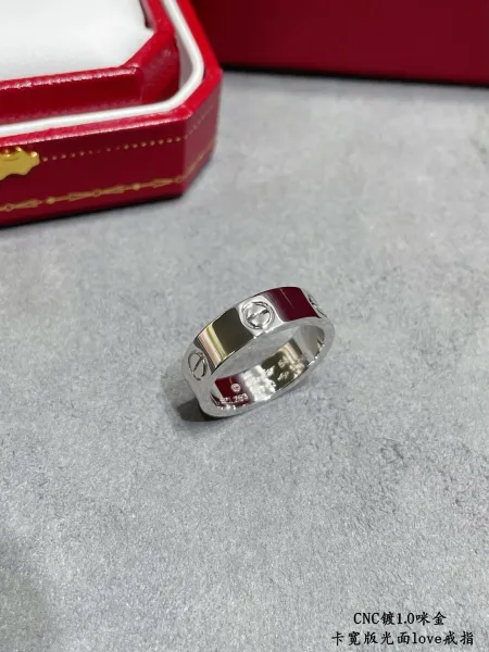 Cartier Love Ring Wide Polished Red Lacquer Ring - 1