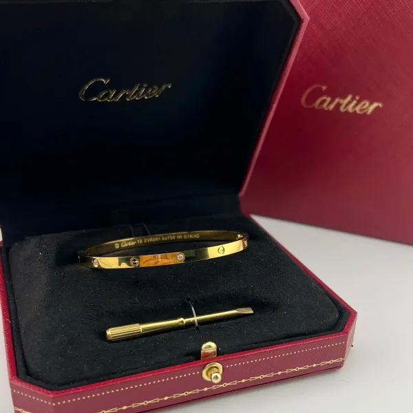 Cartier Love Bracelet 18K Yellow Gold with Diamonds Bracelet - 1